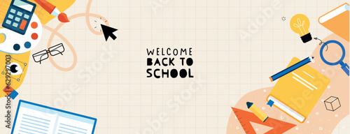 Education. Vector illustration for graphic and web design, business presentation, marketing and print material. Back to school.