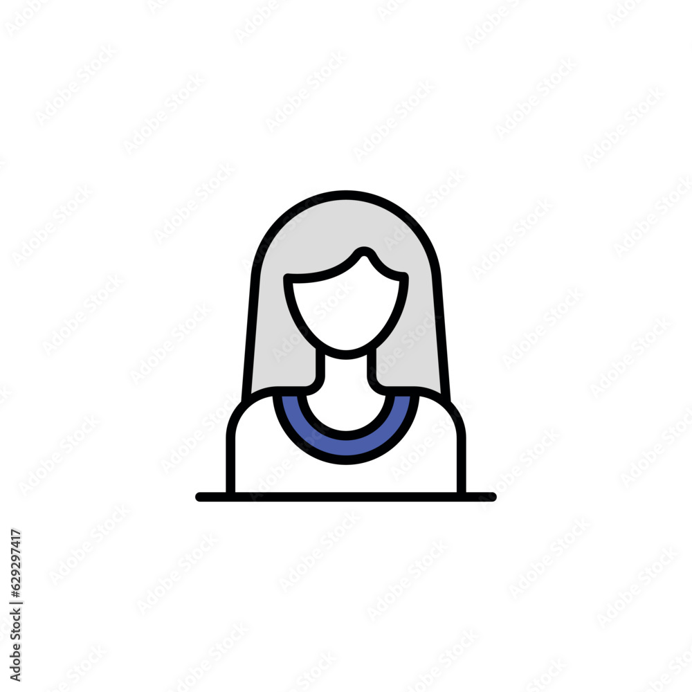 Receptionist icon design with white background stock illustration Receptionist icon design with white background stock illustration