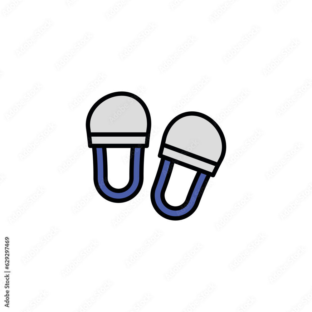 Slipper icon design with white background stock illustration Slipper icon design with white background stock illustration