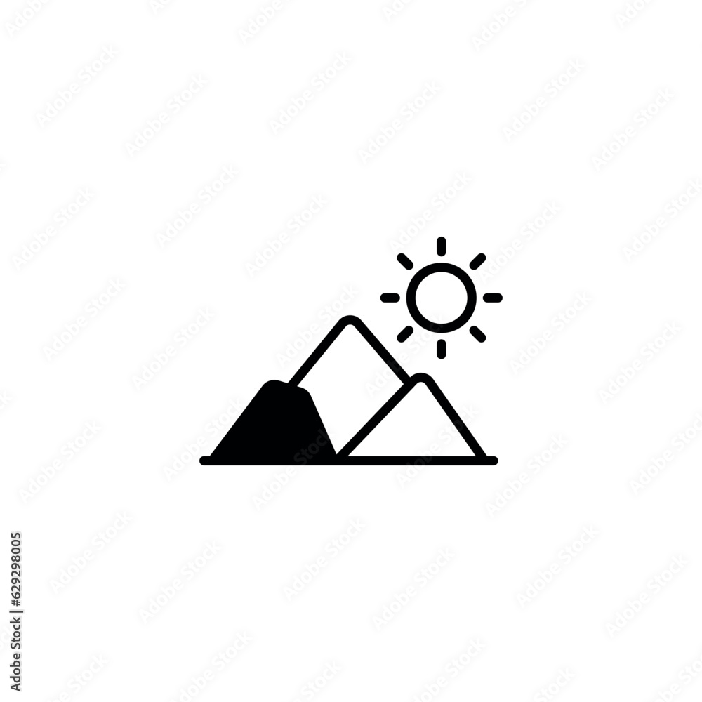 Sun Rise icon design with white background stock illustration Sun Rise icon design with white background stock illustration