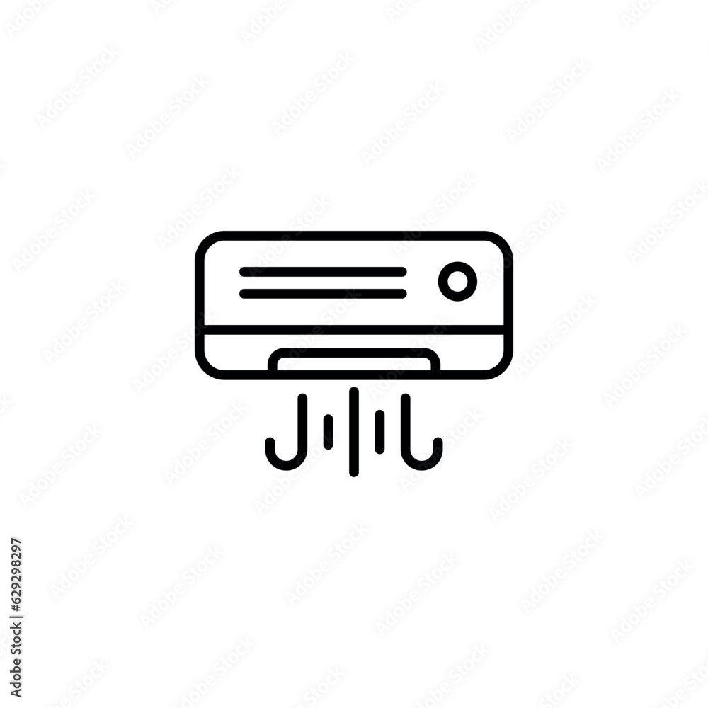 AC icon design with white background stock illustration AC icon design with white background stock illustration