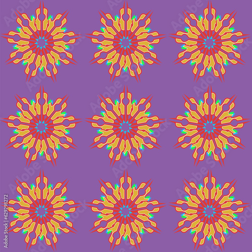 Pattern  Muster mit Figuren  Blumen  Vektor Grafik  Mode und Symbole