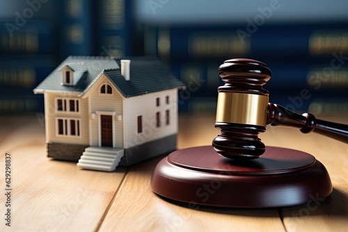 Real estate property auction or foreclosure litigation concept.