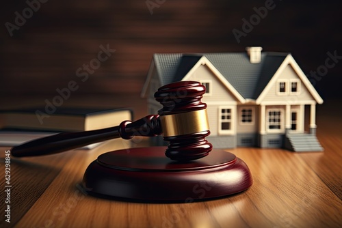 Real estate property auction or foreclosure litigation concept.