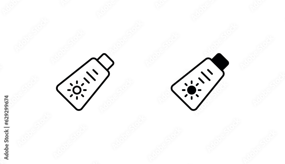 Sun Lotion icon design with white background stock illustration Sun Lotion icon design with white background stock illustration