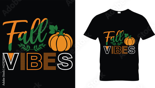 Fall Vibes awesome t-shirt design photo