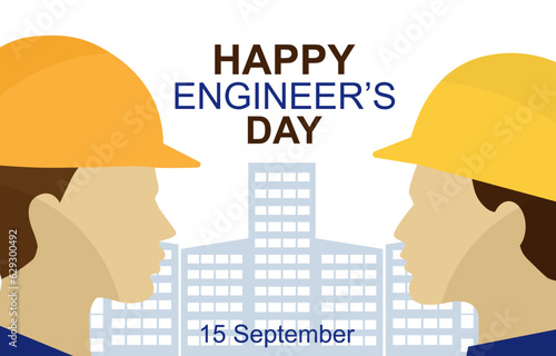 Happy engineers day concept. 15 September vector