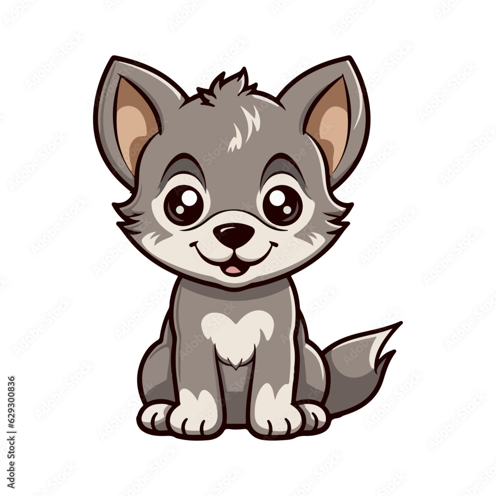 wolf animal cartoon for child