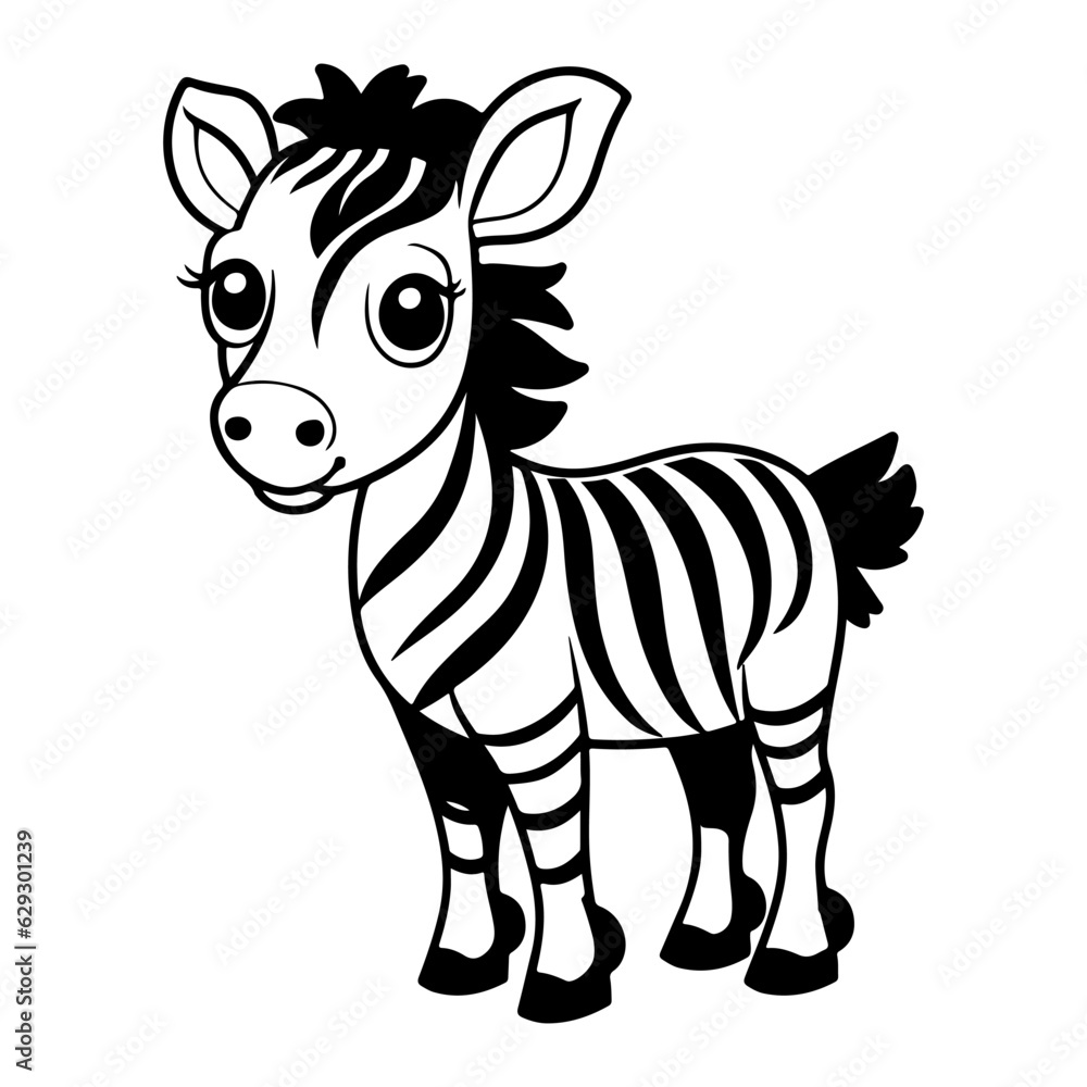 zebra animal cartoon for child