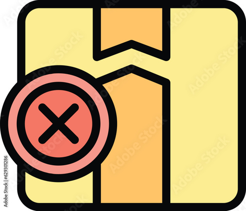 Gesture disclaimer icon outline vector. Legal document. Service law color flat
