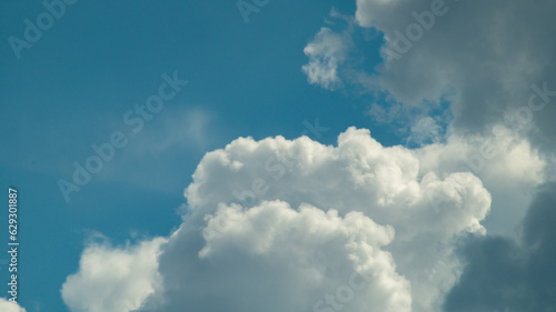 White fluffy clouds. White fluffy clouds and blue sky