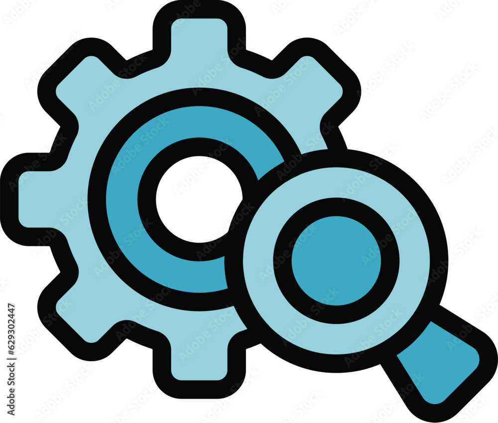 Technical overview icon outline vector. Data result. Economic report color flat Technical overview icon outline vector. Data result. Economic report color flat