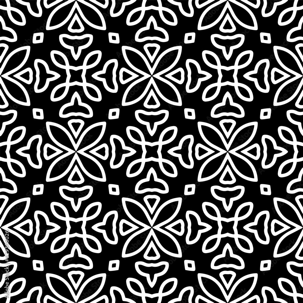 Black and white geometric seamless pattern with abstact shapes. Repeat pattern for fashion, textile design, on wall paper, wrapping paper, fabrics and home decor. Black and white geometric seamless pattern with abstact shapes. Repeat pattern for fashion, textile design, on wall paper, wrapping paper, fabrics and home decor.