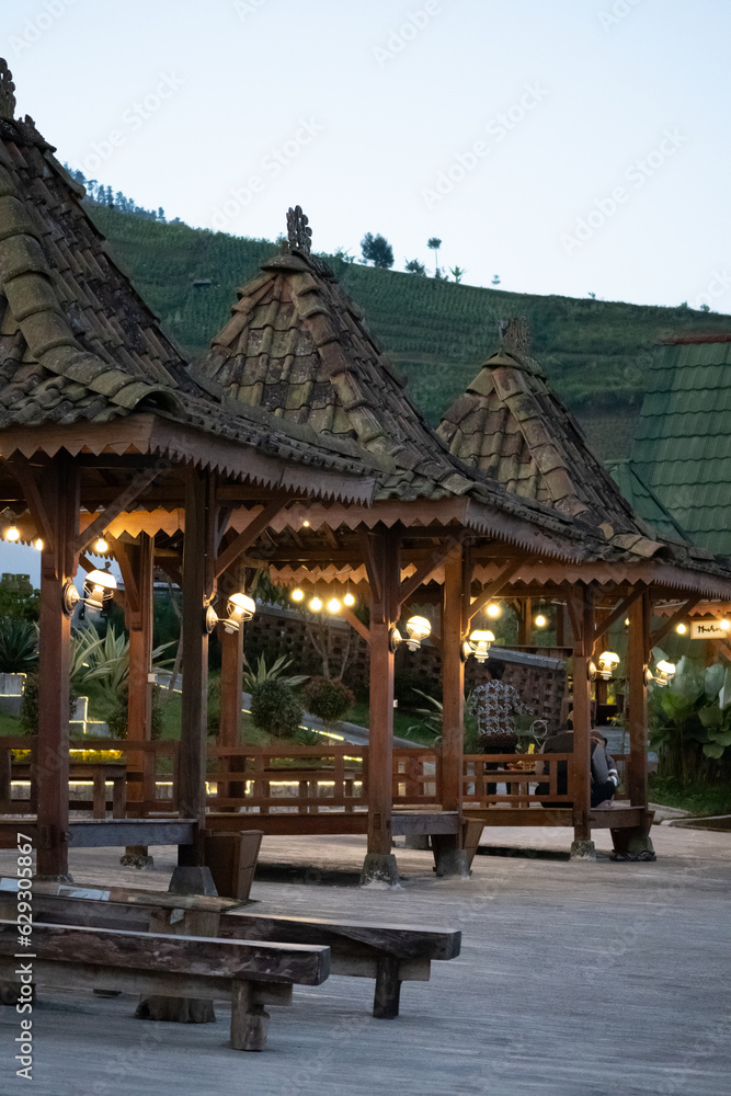 wooden house in the garden