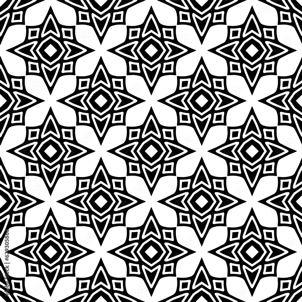 Black and white geometric seamless pattern with abstact shapes. Repeat pattern for fashion, textile design, on wall paper, wrapping paper, fabrics and home decor. Black and white geometric seamless pattern with abstact shapes. Repeat pattern for fashion, textile design, on wall paper, wrapping paper, fabrics and home decor.