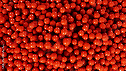 Red Sphere Balls Background.  Abstract background with balls.