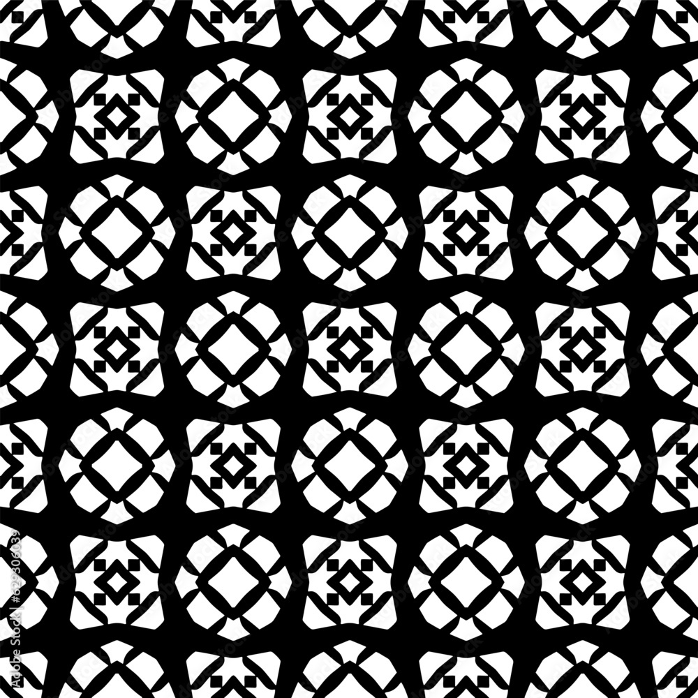 Black and white geometric seamless pattern with abstact shapes. Repeat pattern for fashion, textile design, on wall paper, wrapping paper, fabrics and home decor. Black and white geometric seamless pattern with abstact shapes. Repeat pattern for fashion, textile design, on wall paper, wrapping paper, fabrics and home decor.