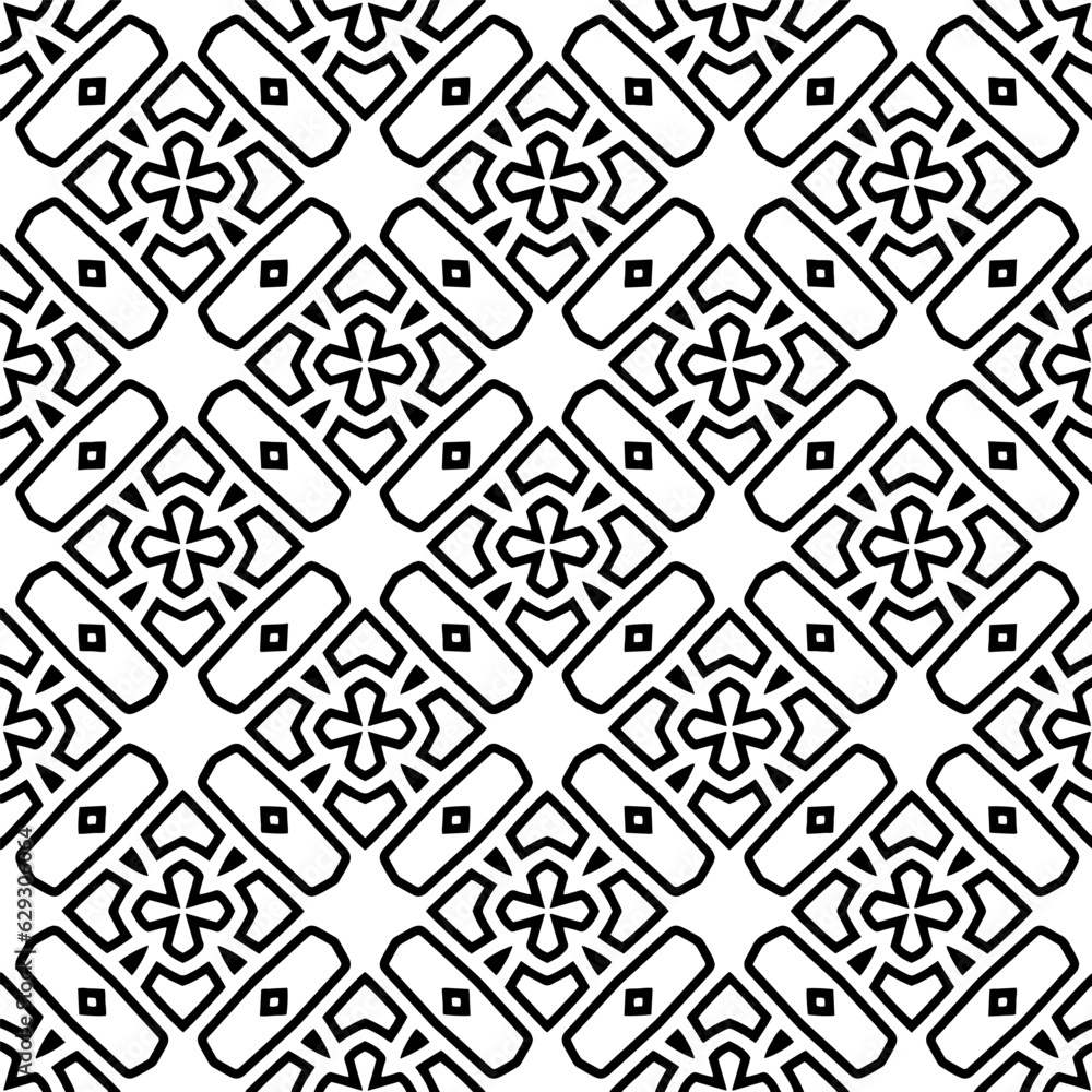 Black and white geometric seamless pattern with abstact shapes. Repeat pattern for fashion, textile design, on wall paper, wrapping paper, fabrics and home decor. Black and white geometric seamless pattern with abstact shapes. Repeat pattern for fashion, textile design, on wall paper, wrapping paper, fabrics and home decor.