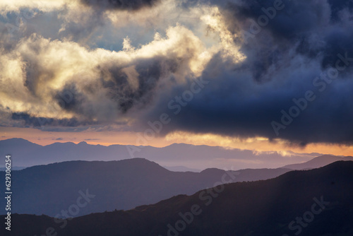 Foggy mountains in Colombia