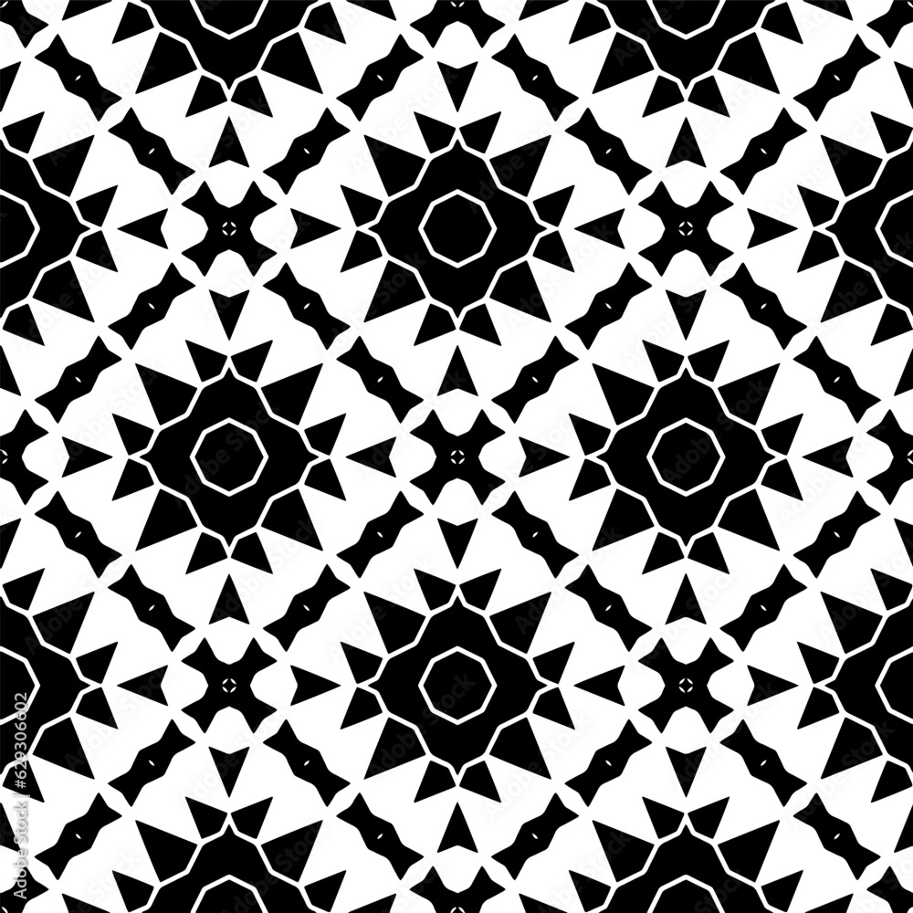 Black and white geometric seamless pattern with abstact shapes. Repeat pattern for fashion, textile design, on wall paper, wrapping paper, fabrics and home decor. Black and white geometric seamless pattern with abstact shapes. Repeat pattern for fashion, textile design, on wall paper, wrapping paper, fabrics and home decor.