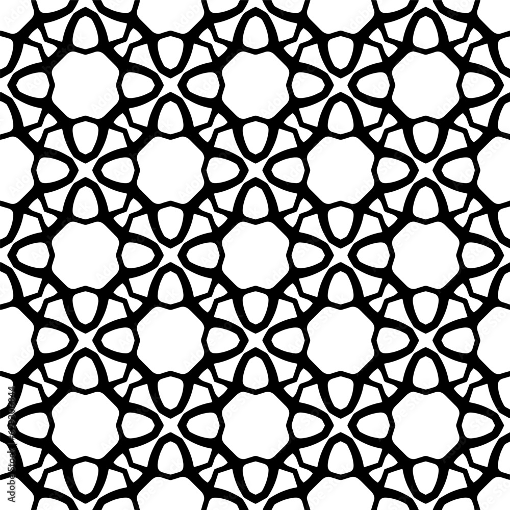 Black and white geometric seamless pattern with abstact shapes. Repeat pattern for fashion, textile design, on wall paper, wrapping paper, fabrics and home decor. Black and white geometric seamless pattern with abstact shapes. Repeat pattern for fashion, textile design, on wall paper, wrapping paper, fabrics and home decor.