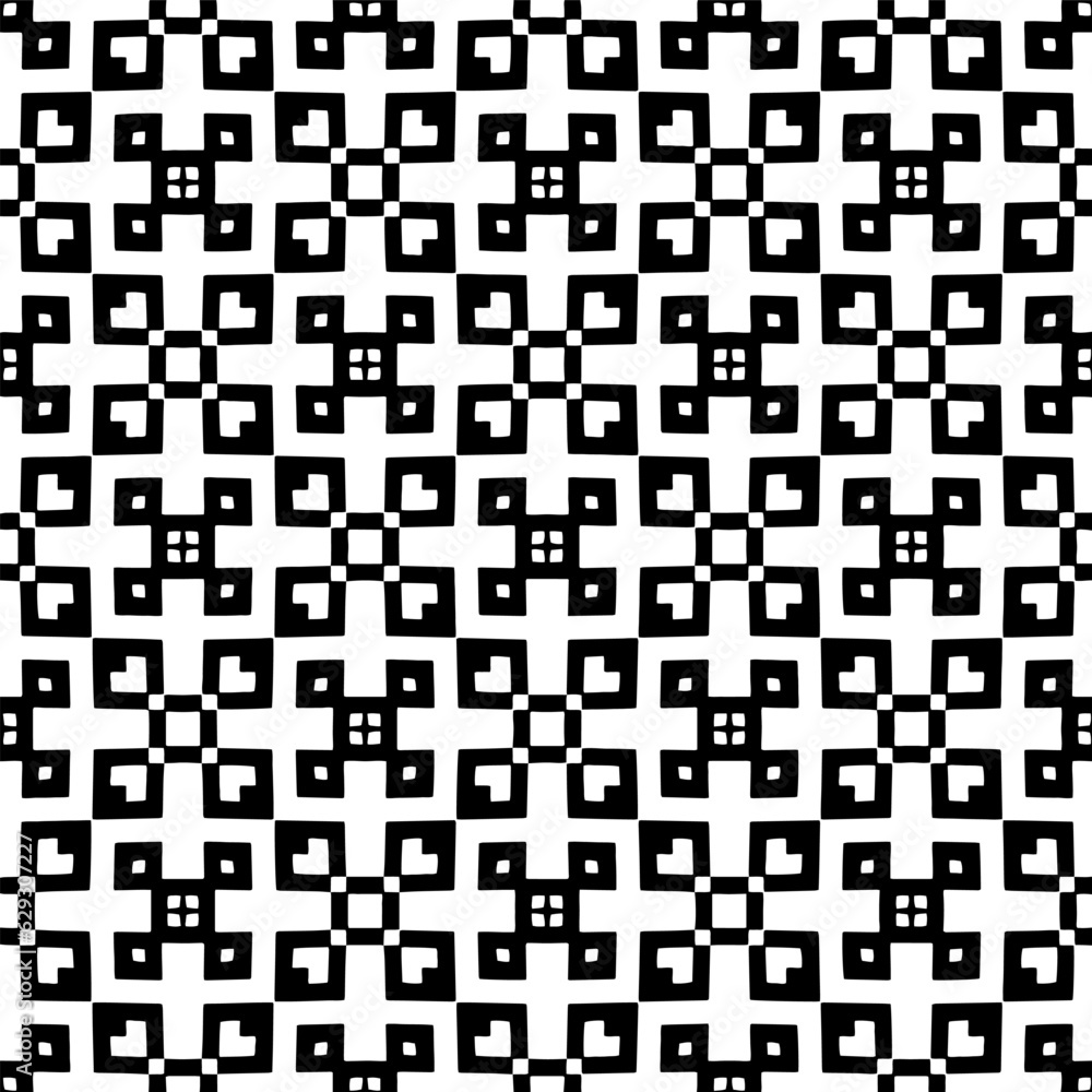 Black and white geometric seamless pattern with abstact shapes. Repeat pattern for fashion, textile design, on wall paper, wrapping paper, fabrics and home decor. Black and white geometric seamless pattern with abstact shapes. Repeat pattern for fashion, textile design, on wall paper, wrapping paper, fabrics and home decor.