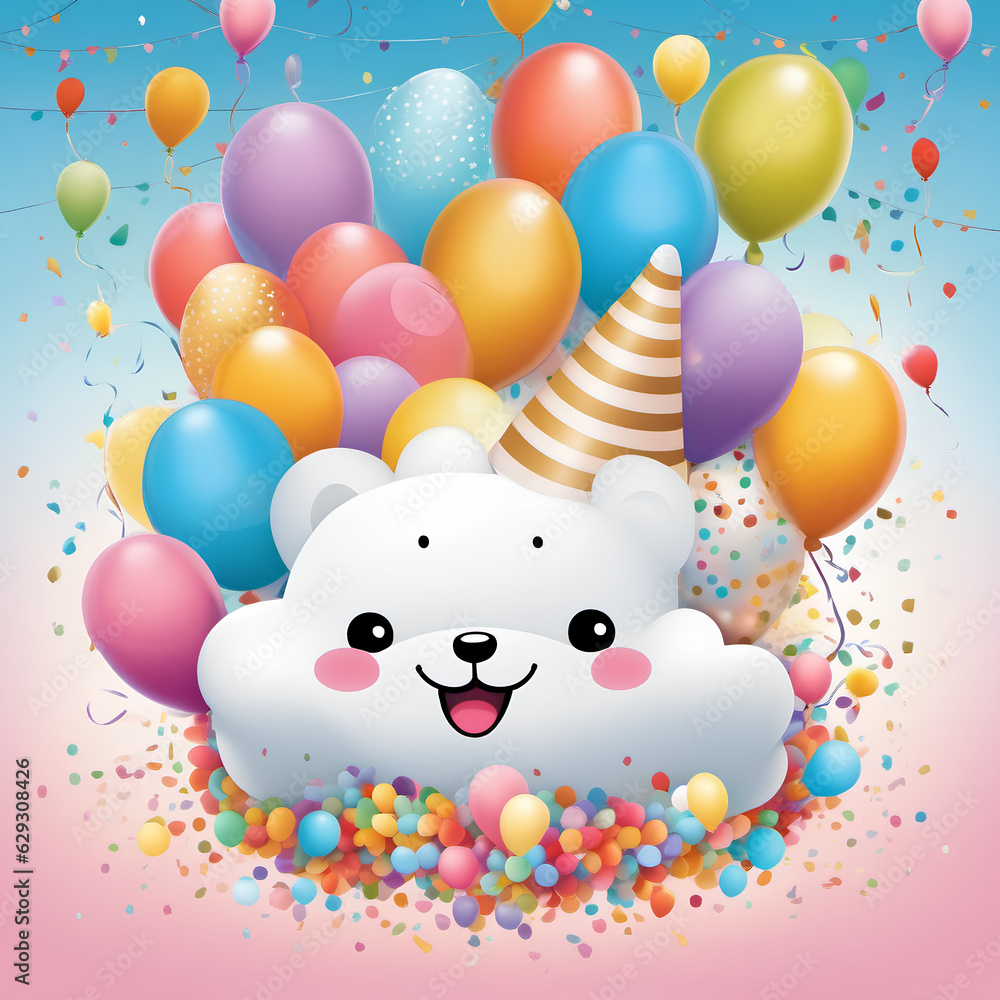 card with balloons card with balloons