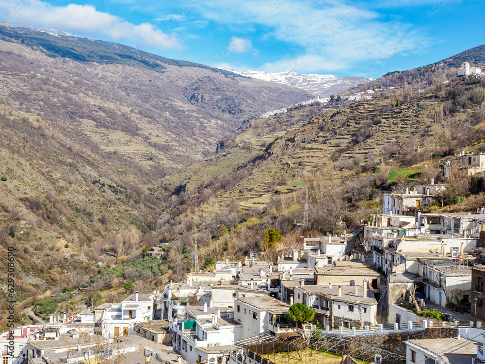 Bubion, Capileira and Pampaneira villages in Alpajurra of Granada province, Spain