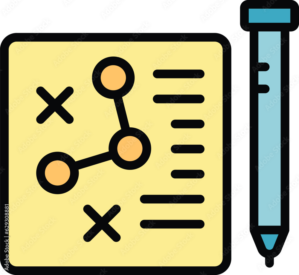 Personal business plan icon outline vector. Digital strategy. Financial work color flat Personal business plan icon outline vector. Digital strategy. Financial work color flat