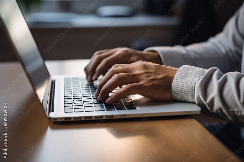 Professional businessman working on laptop Professional businessman working on laptop