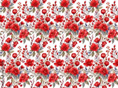 seamless red flora,generative ai