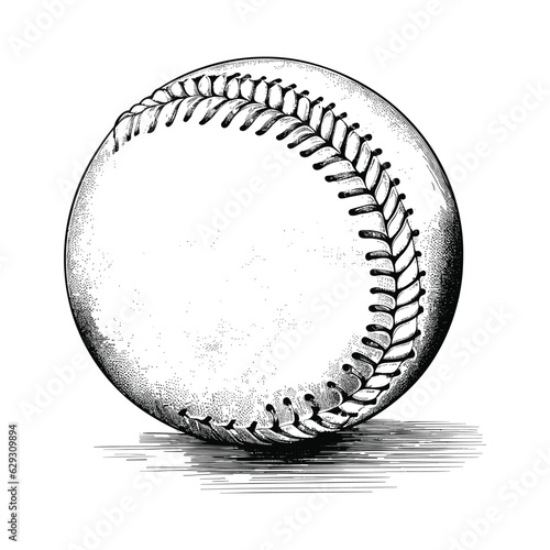 Hand drawn sketch baseball ball vector

