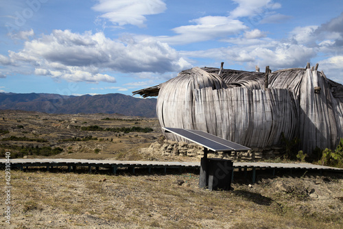 Colombia Extrange architecture in Tatacoa Desert solar energy photo