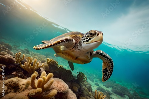 green sea turtle © Sajawal