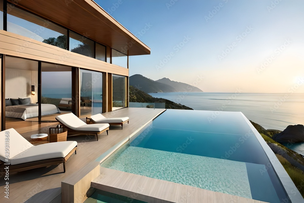 Fototapeta premium swimming pool in resort