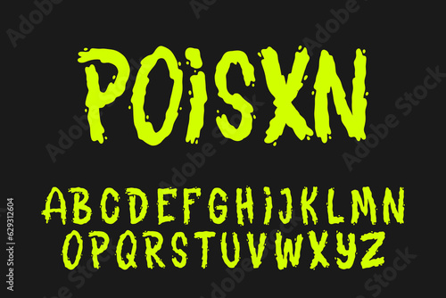 Alphabet Splash Green Cartoon vector