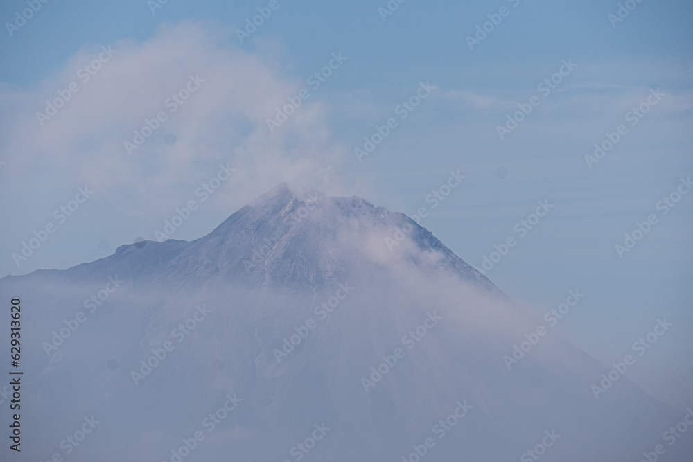 Smoke from a volcanic eruption, Mount Merapi, Indonesia.