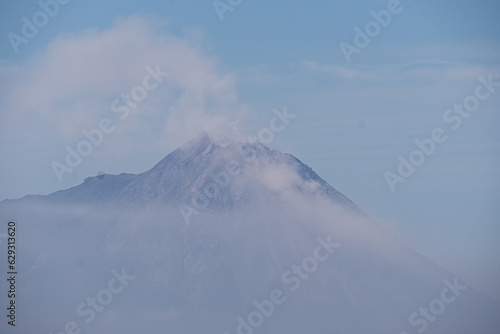 Smoke from a volcanic eruption, Mount Merapi, Indonesia.