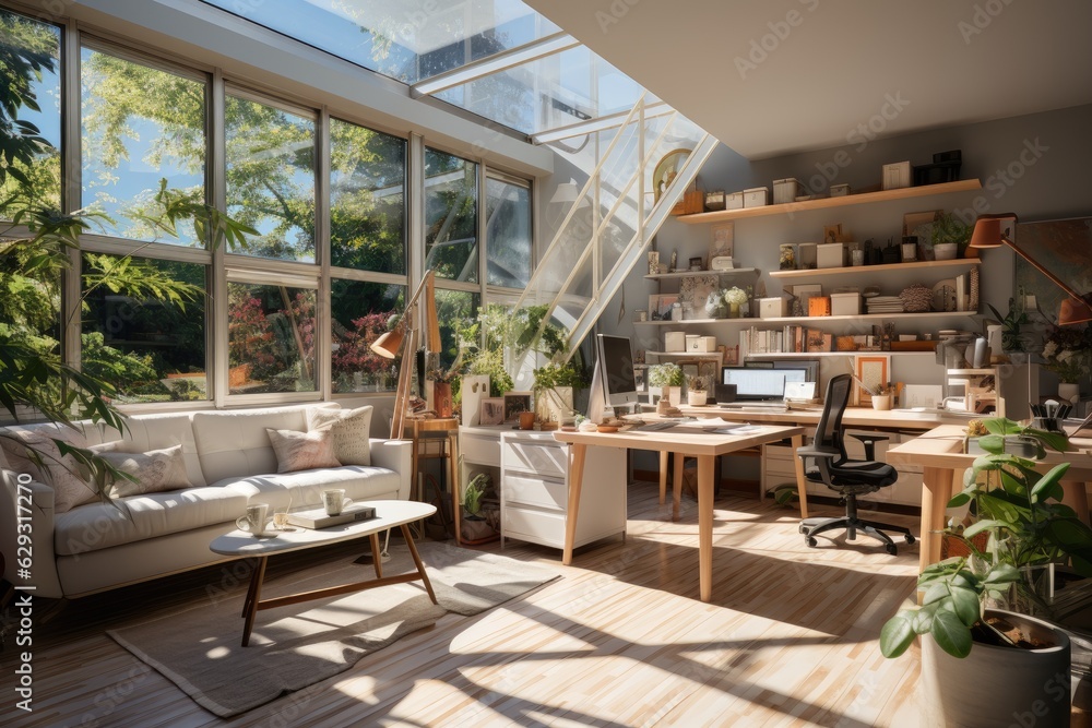 Modern Office interior design style. Generative AI Modern Office interior design style. Generative AI