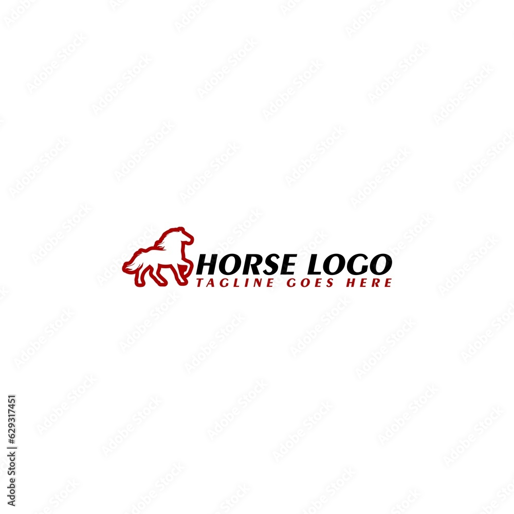 Horse Logo Template illustration flat design isolated on white background Horse Logo Template illustration flat design isolated on white background