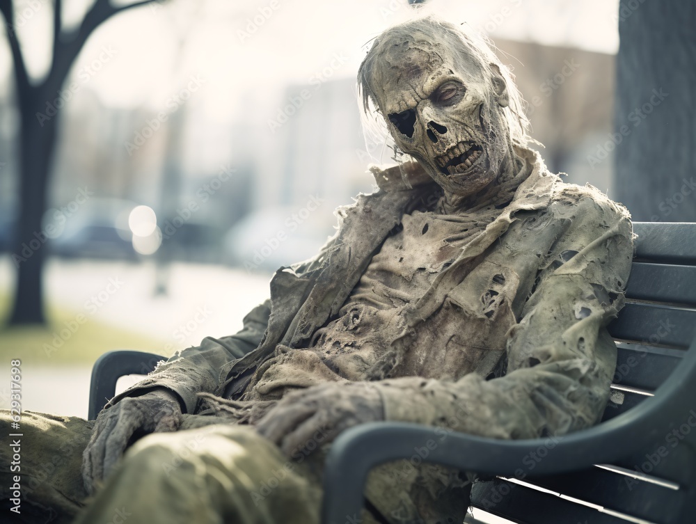 Bench of the Undead: Daytime Relaxation in the Heart of the City Bench of the Undead: Daytime Relaxation in the Heart of the City