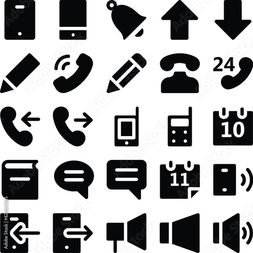 Set of Communication Line Icons

