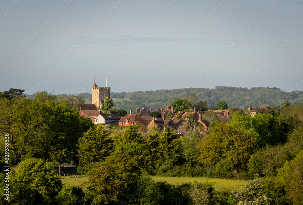 View of All Saints Church in the village of Staplehurst, Kent, UK