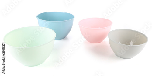 Images of a plastic bowl on a white background