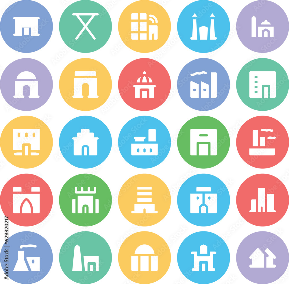 Set of Real Estate Structures Bold Line Icons
Set of Real Estate Structures Bold Line Icons