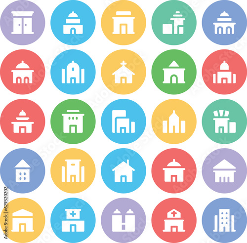 Pack of Real Estate Bold Line Icons

 photo