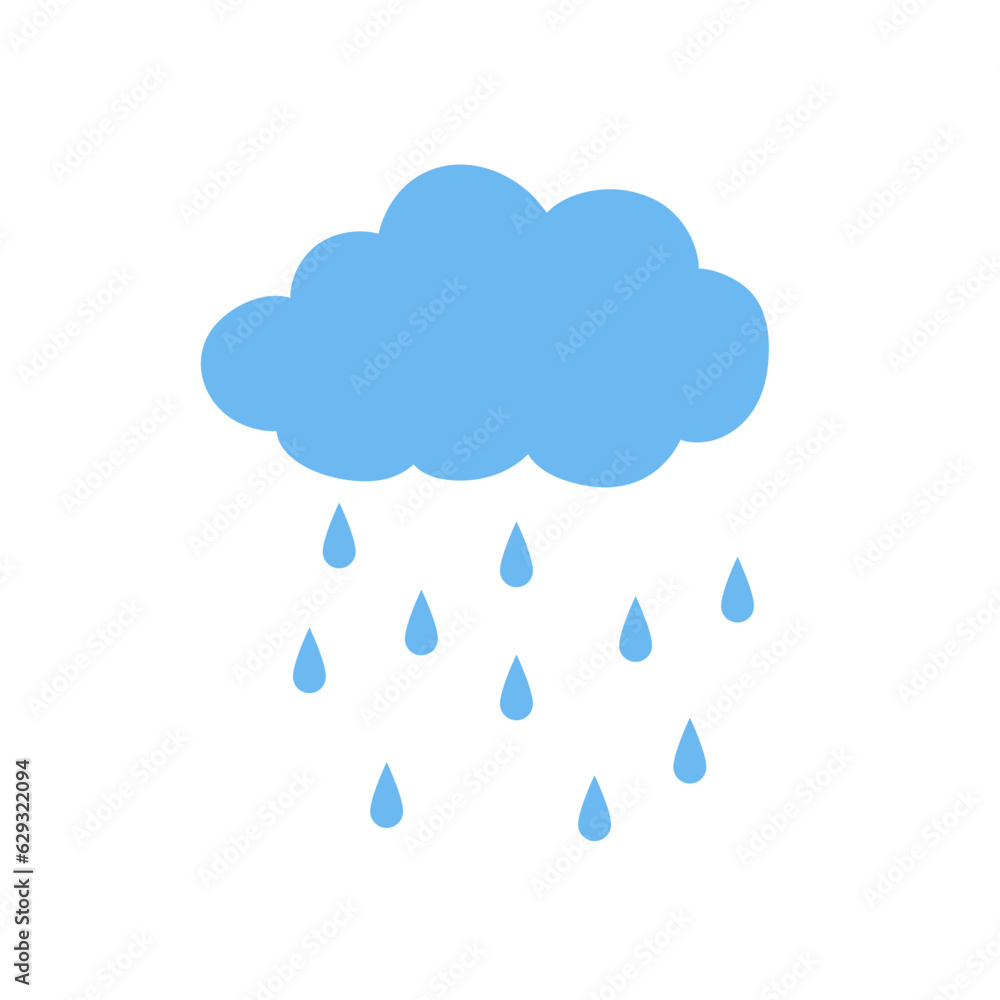Rain Icon in trendy flat style. Cloud rain symbol for your web site design, logo, app, UI. Modern forecast storm sign. Weather, internet concept. Vector illustration Rain Icon in trendy flat style. Cloud rain symbol for your web site design, logo, app, UI. Modern forecast storm sign. Weather, internet concept. Vector illustration