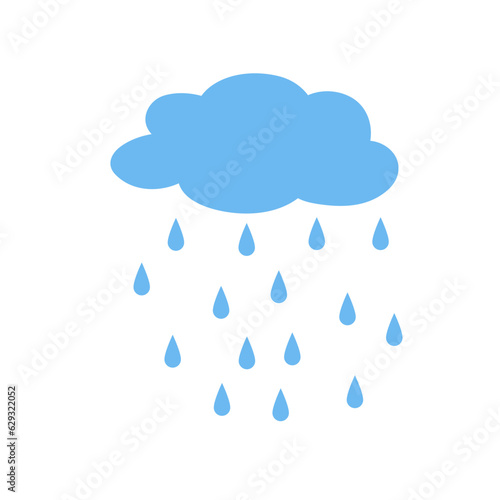 Rain Icon in trendy flat style. Cloud rain symbol for your web site design, logo, app, UI. Modern forecast storm sign. Weather, internet concept. Vector illustration