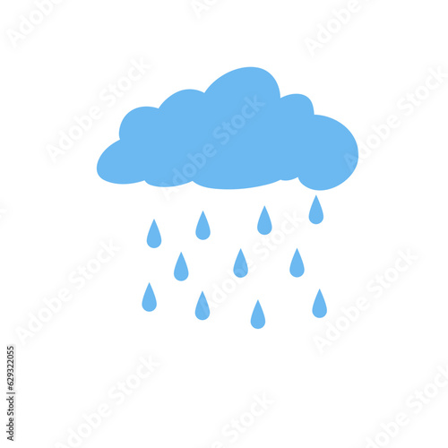 Rain Icon in trendy flat style. Cloud rain symbol for your web site design, logo, app, UI. Modern forecast storm sign. Weather, internet concept. Vector illustration