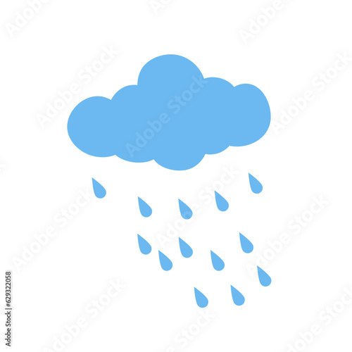 Rain Icon in trendy flat style. Cloud rain symbol for your web site design, logo, app, UI. Modern forecast storm sign. Weather, internet concept. Vector illustration